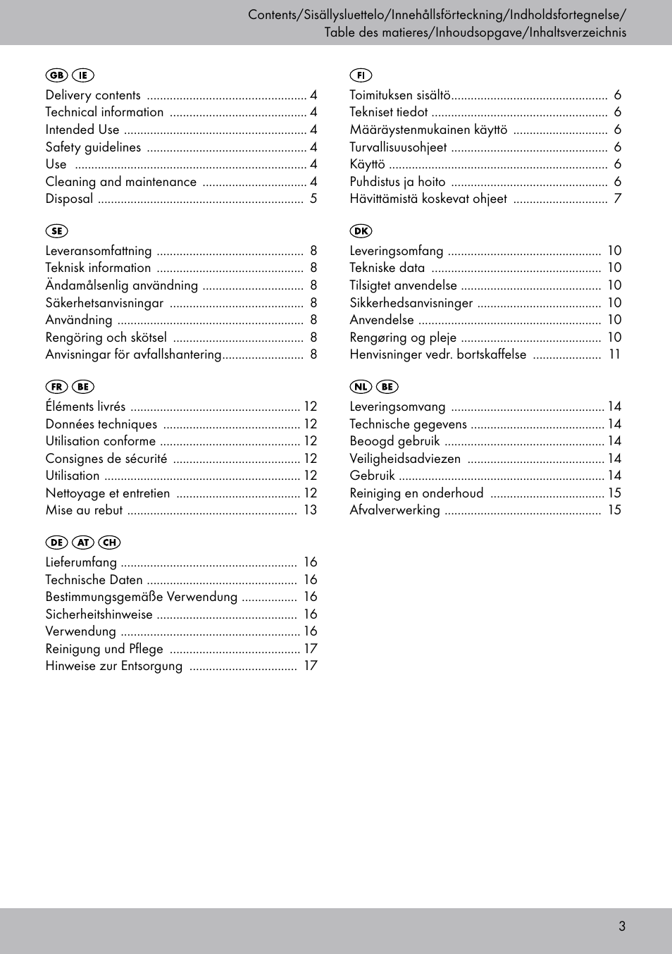 Melinera BL-2042 User Manual | Page 3 / 20