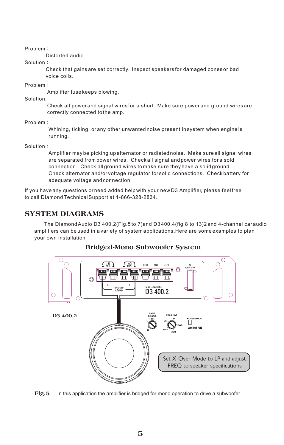 System diagrams | Diamond Audio Technology D3 Series User Manual | Page 5 / 16