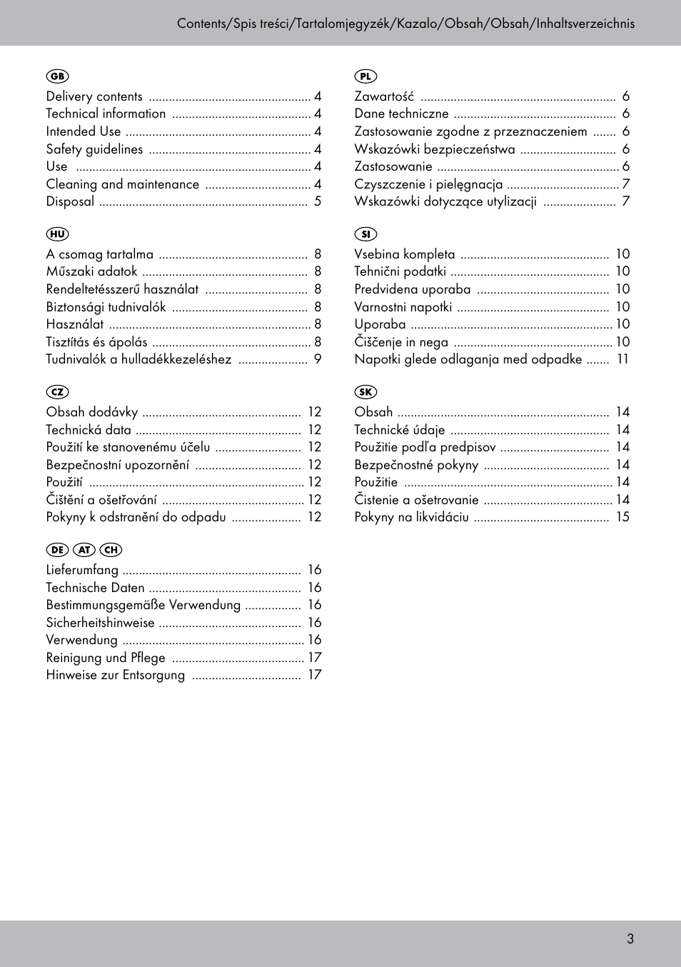 Melinera BL-2040 User Manual | Page 3 / 20