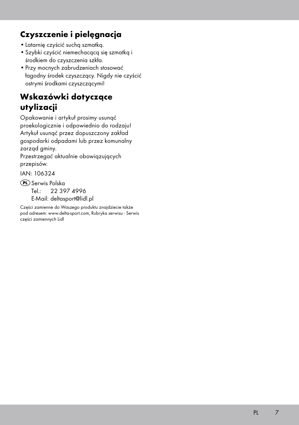Czyszczenie i pielęgnacja, Wskazówki dotyczące utylizacji | Melinera BL-2041 User Manual | Page 7 / 20