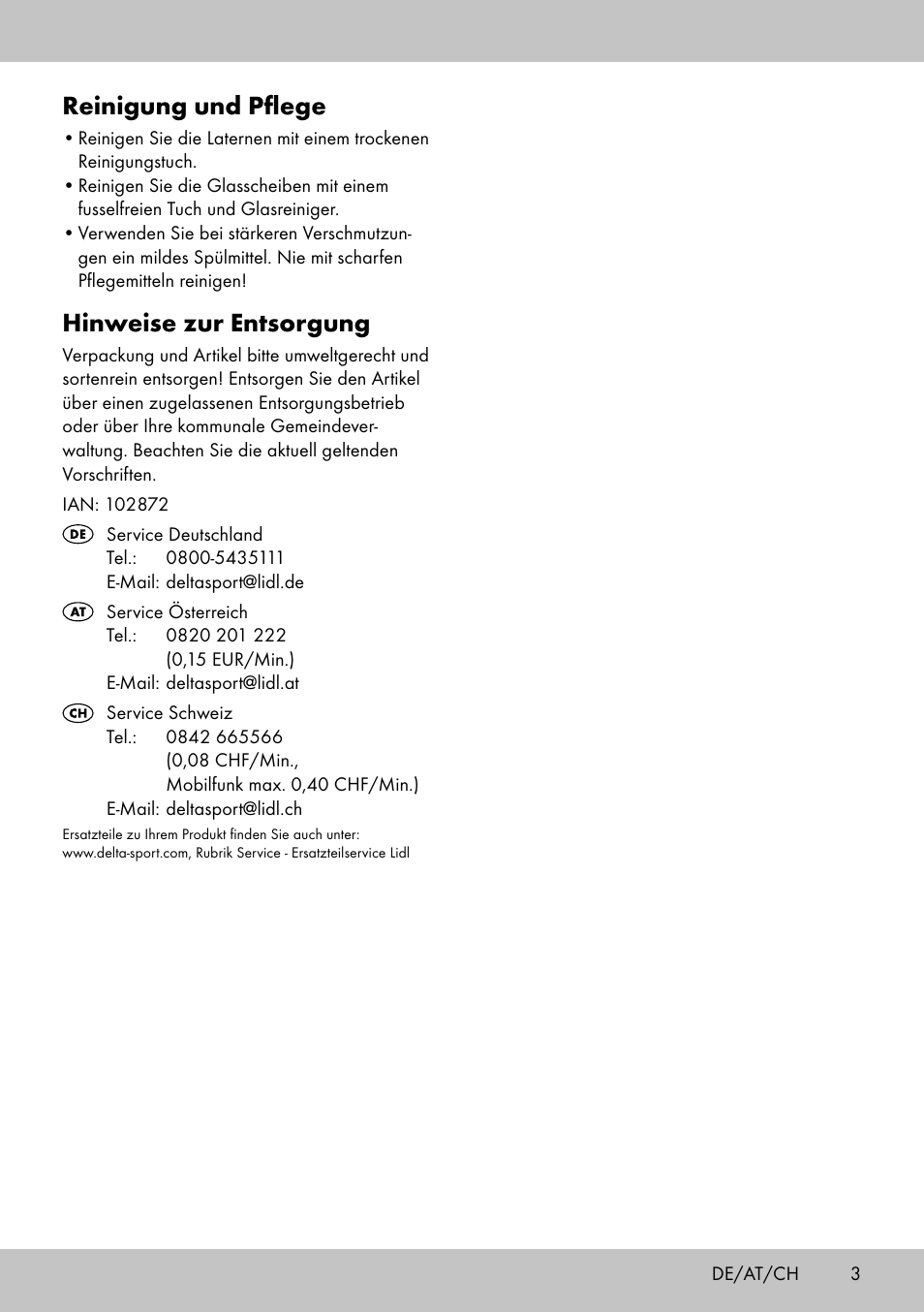 Reinigung und pflege, Hinweise zur entsorgung | Melinera EL-2020 User Manual | Page 3 / 12