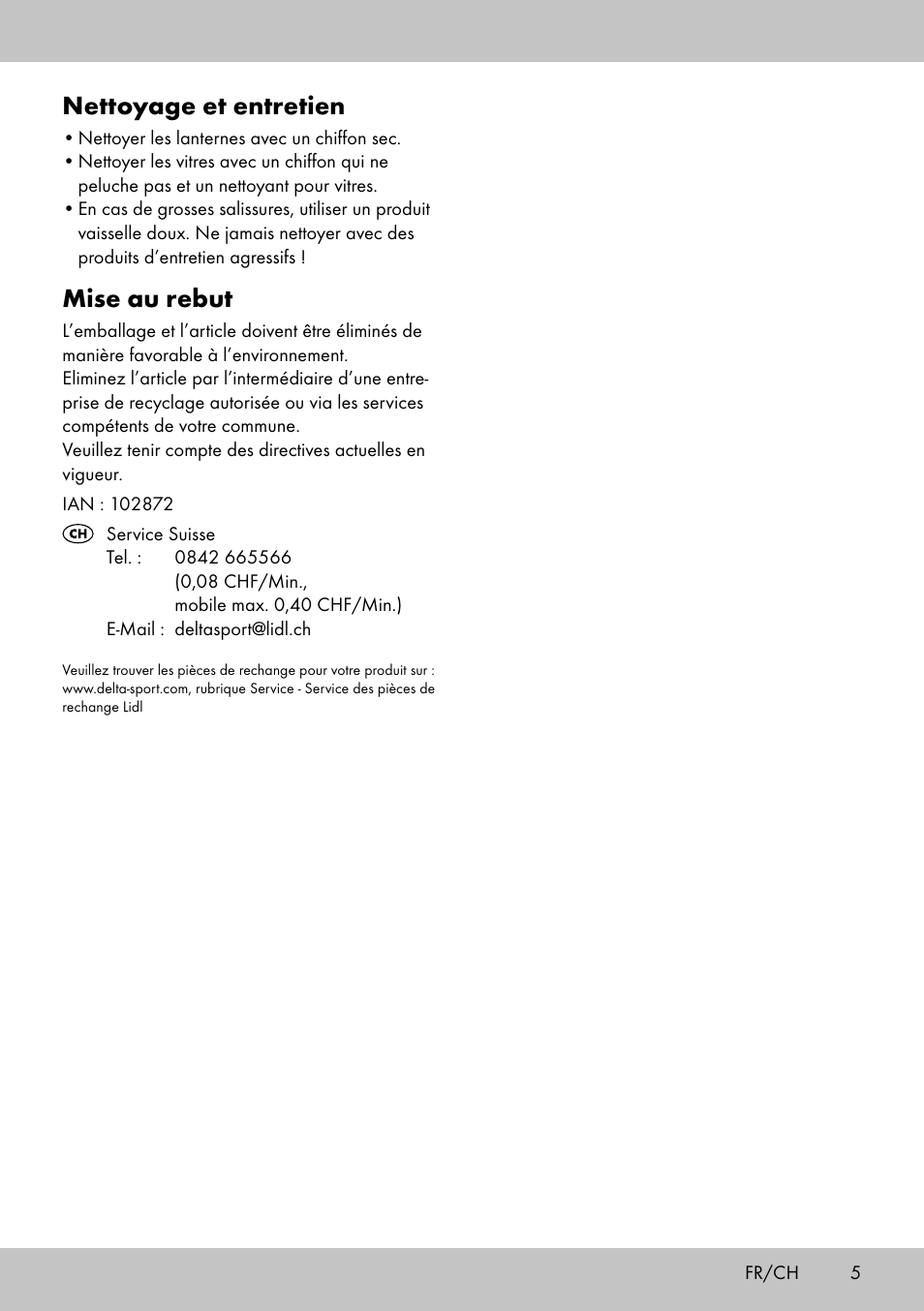 Nettoyage et entretien, Mise au rebut | Melinera EL-2020 User Manual | Page 5 / 12
