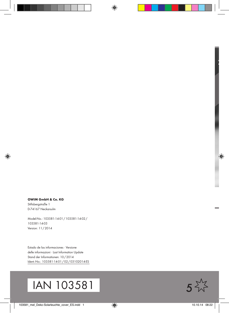 Melinera 103581-14-0х User Manual | Page 20 / 20