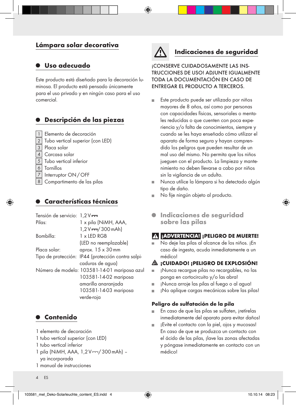 Melinera 103581-14-0х User Manual | Page 4 / 20