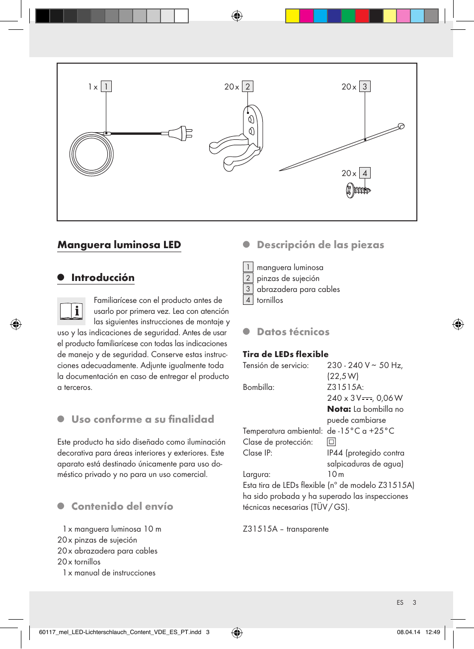 Melinera Z31515A-BS User Manual | Page 3 / 22