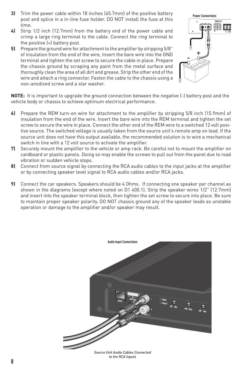 Diamond Audio Technology D1 400.1 User Manual | Page 8 / 12