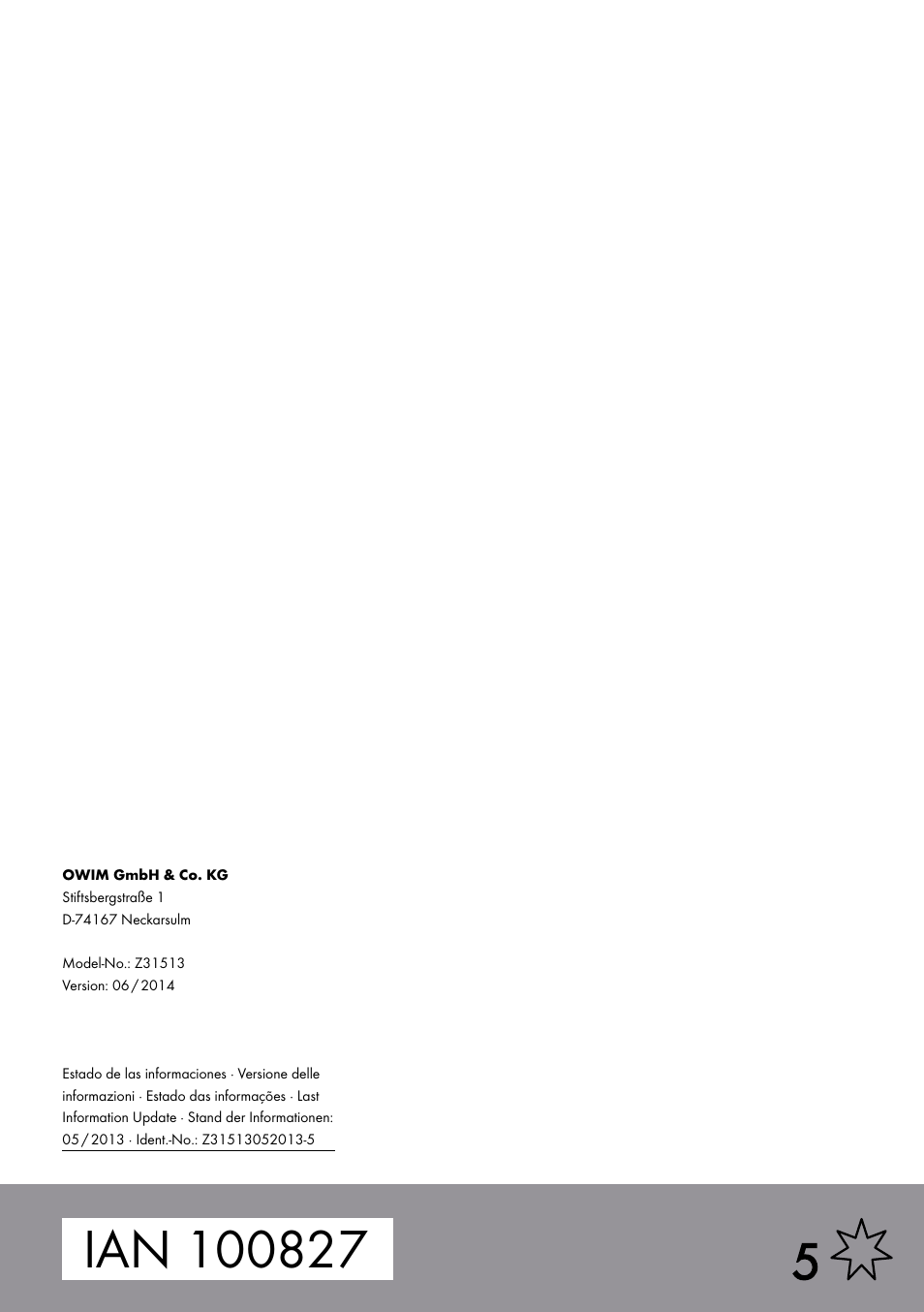 Melinera Z31513-BS User Manual | Page 19 / 19