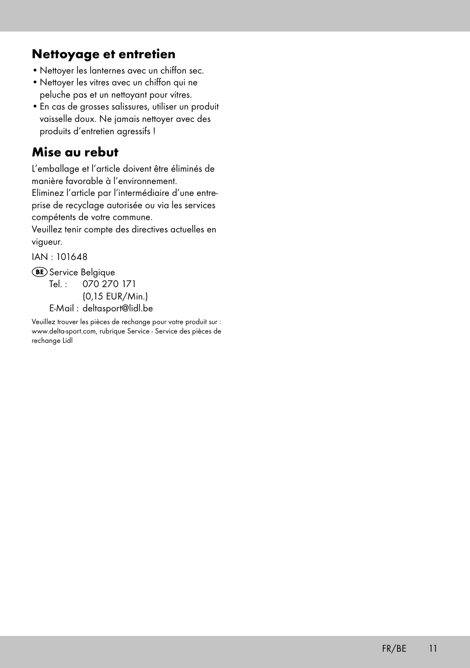 Nettoyage et entretien, Mise au rebut | Melinera LS-1662 User Manual | Page 11 / 16