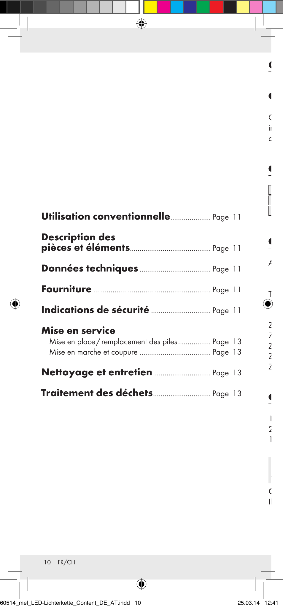 Utilisation conventionnelle, Description des pièces et éléments, Données techniques | Fourniture, Indications de sécurité, Mise en service, Nettoyage et entretien, Traitement des déchets | Melinera Z30893 User Manual | Page 10 / 20