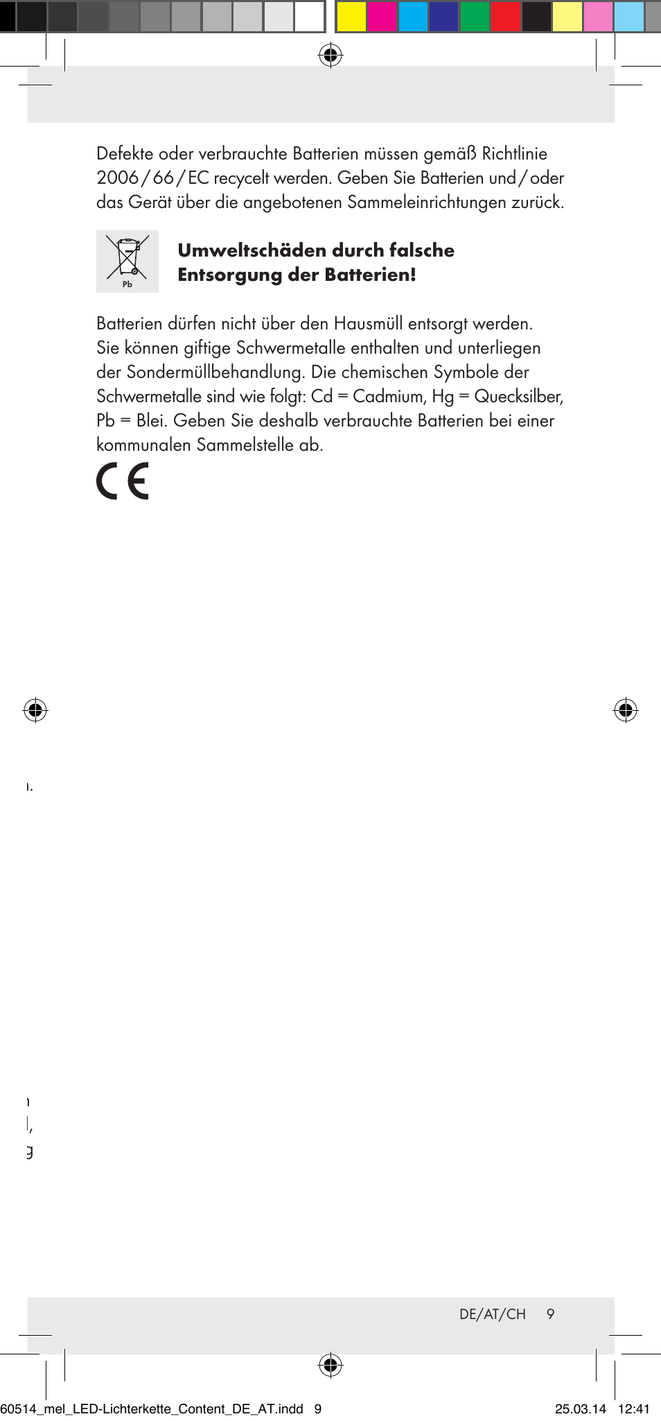 Inbetriebnahme batterien einlegen / wechseln, Ein- und ausschalten, Reinigung und pflege | Entsorgung | Melinera Z30893 User Manual | Page 9 / 20