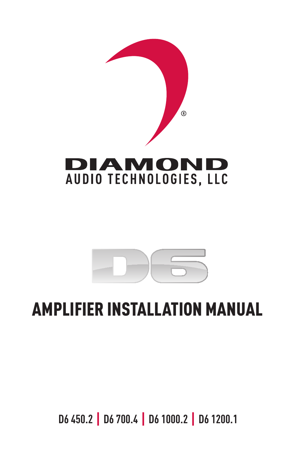 Diamond Audio Technology D6 1200.1 User Manual | 12 pages