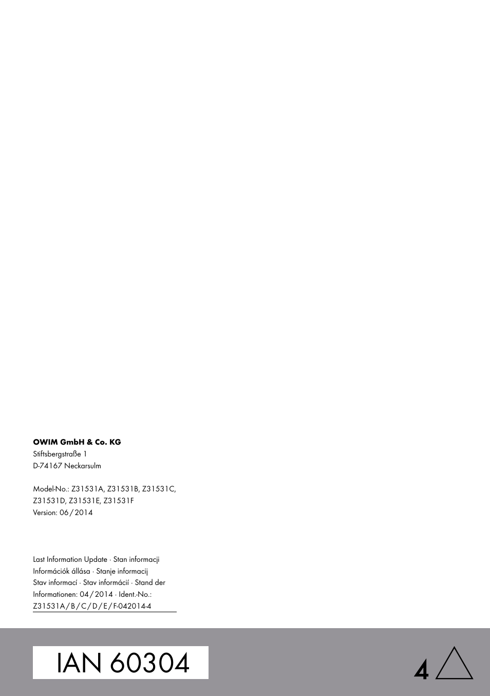 Melinera Z31531 User Manual | Page 31 / 31