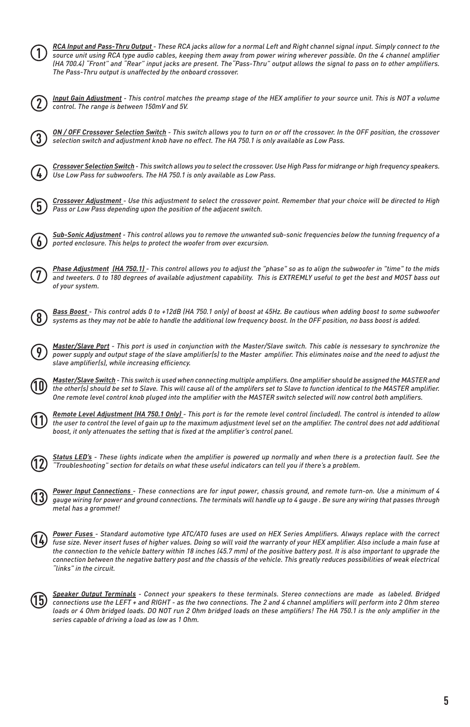 Diamond Audio Technology HA 700.2 User Manual | Page 5 / 12