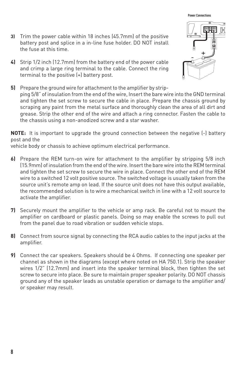 Diamond Audio Technology HA 700.2 User Manual | Page 8 / 12