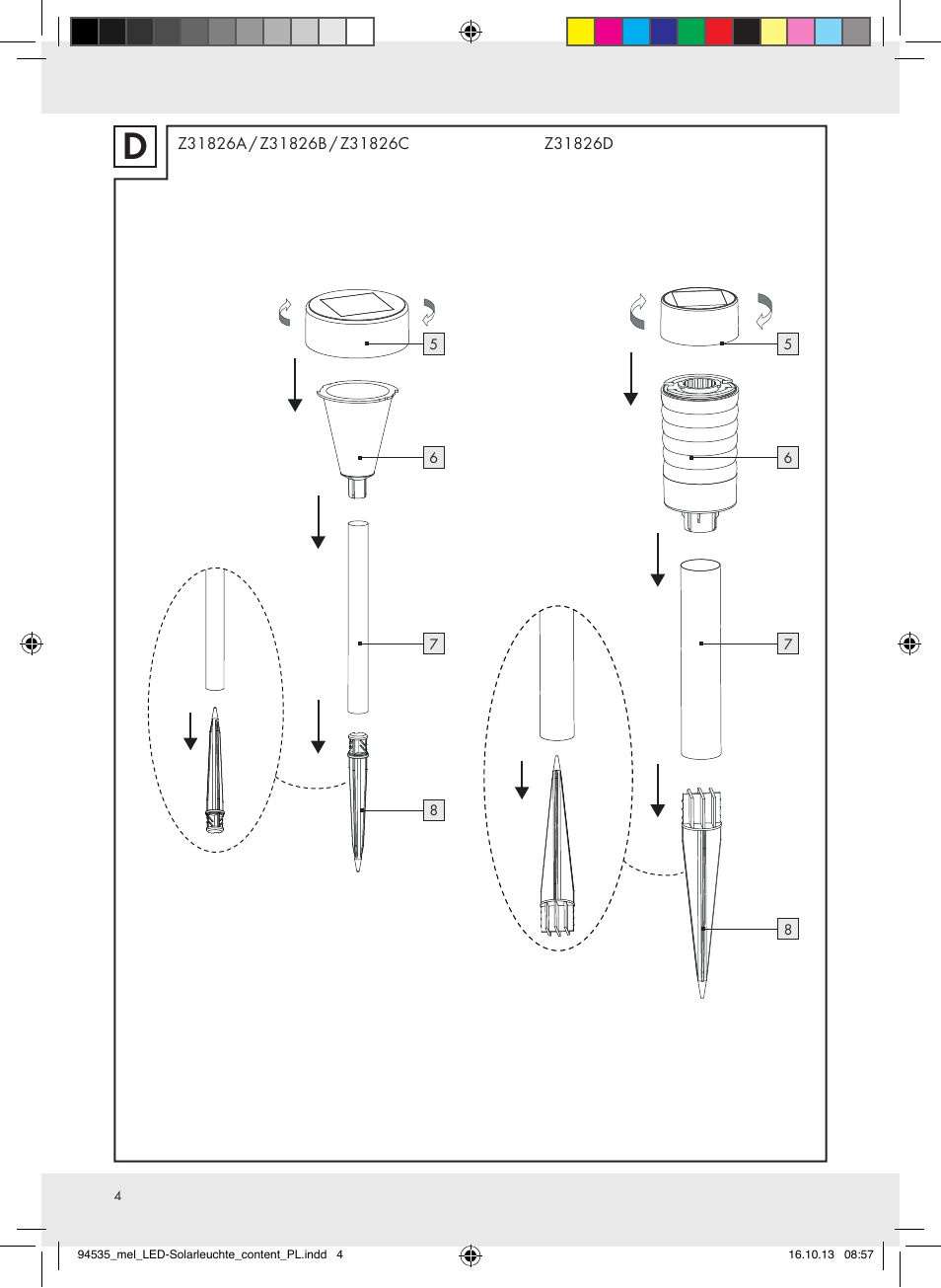 Melinera Z31826A/Z31826B/Z31826C/Z31826D User Manual | Page 4 / 17