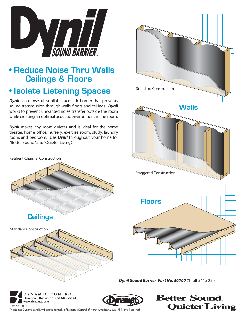 Dynamat DynilLit 50100 User Manual | 2 pages