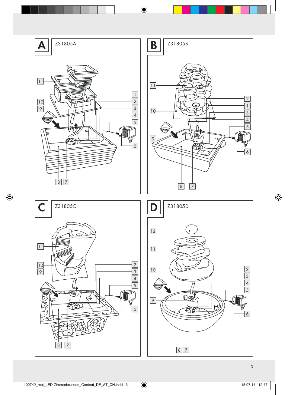 Melinera Z31805A-BS/Z31805B-BS/Z31805D-BS User Manual | Page 3 / 16