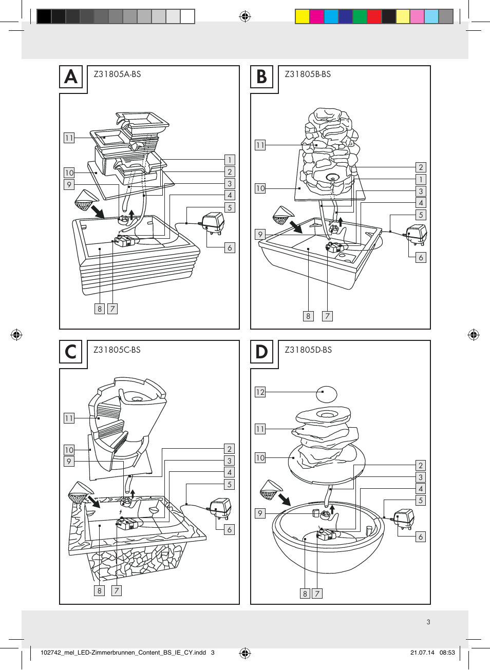 Melinera Z31805A-BS/Z31805B-BS/Z31805D-BS User Manual | Page 3 / 12