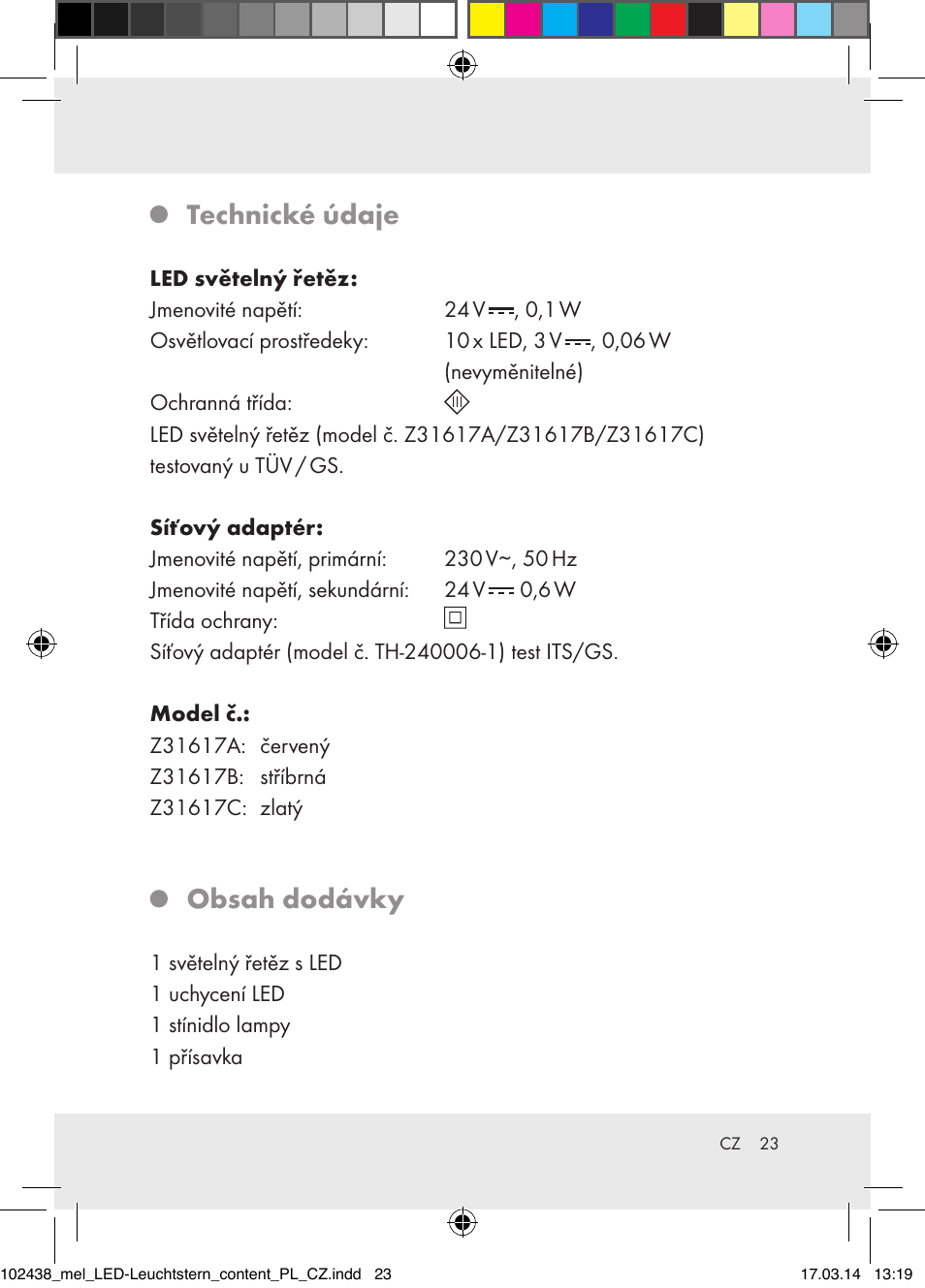 Melinera Z31617A-BS/Z31617B-BS/ Z31617C-BS User Manual | Page 23 / 36