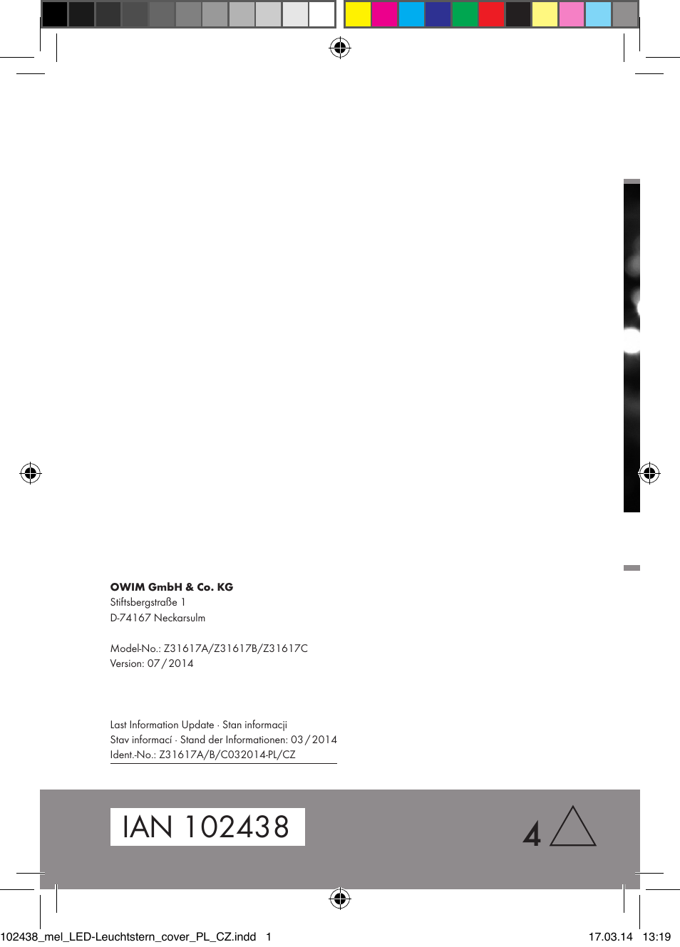 Melinera Z31617A-BS/Z31617B-BS/ Z31617C-BS User Manual | Page 36 / 36