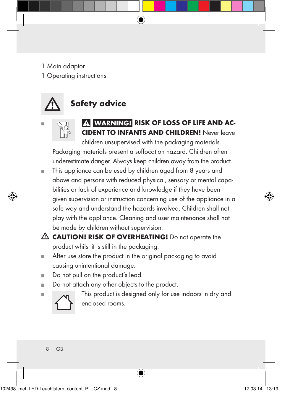 Safety advice | Melinera Z31617A-BS/Z31617B-BS/ Z31617C-BS User Manual | Page 8 / 36