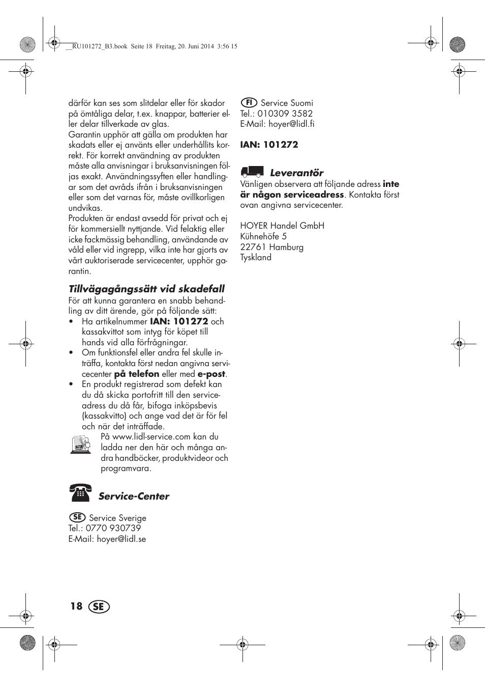 Melinera MWBA 5 A1 User Manual | Page 20 / 46