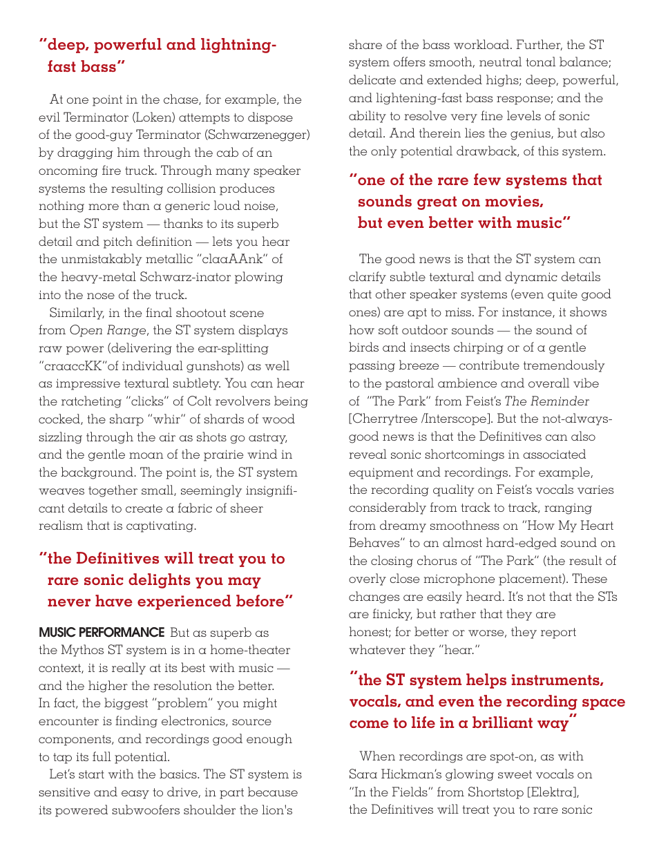 Definitive Technology Home Theater Speakers User Manual | Page 3 / 4