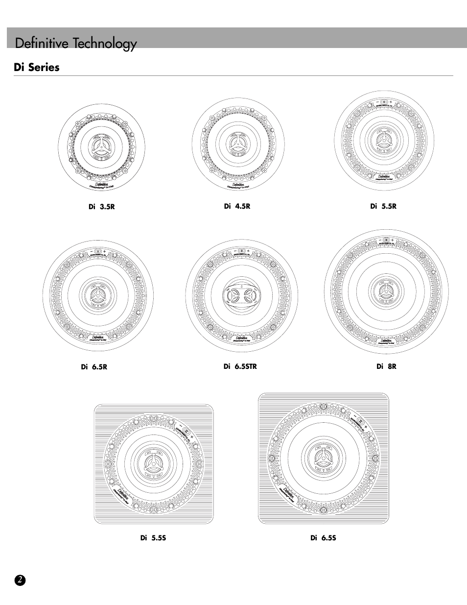 Definitive technology, Di series | Definitive Technology DI SERIES 3.5R User Manual | Page 2 / 8