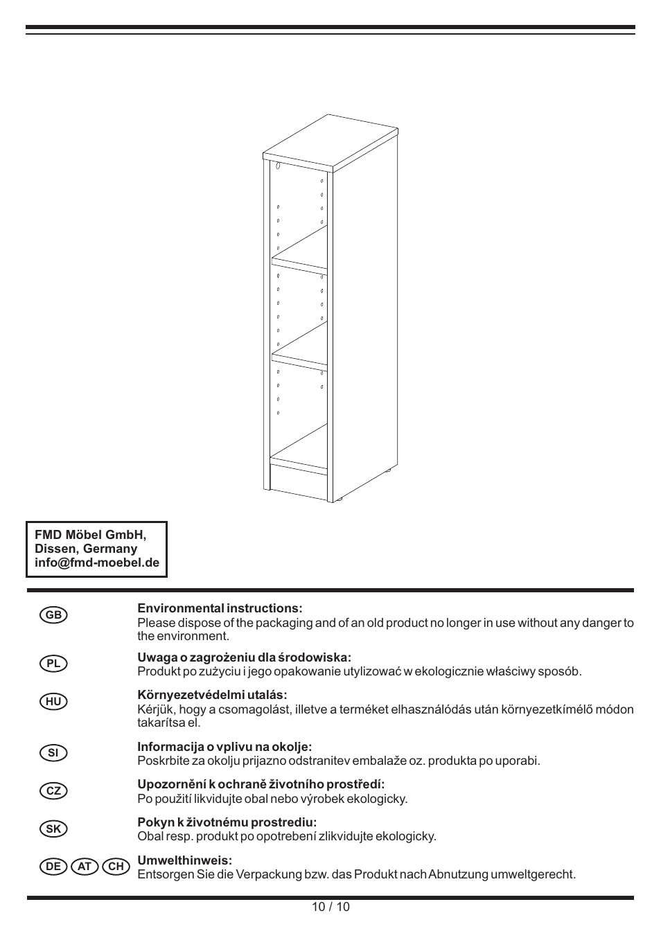 Miomare Shelf Unit User Manual | Page 10 / 10