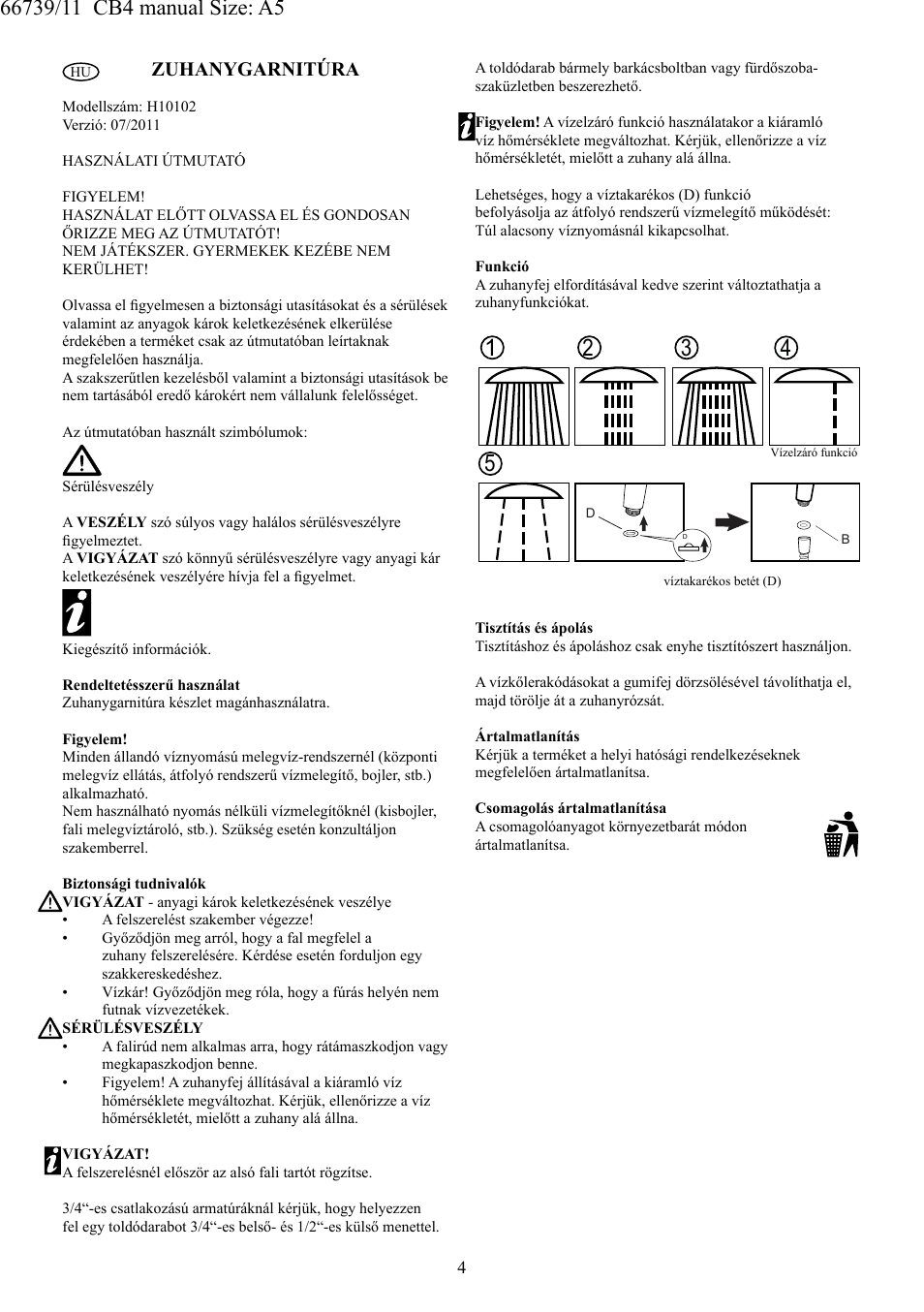 Zuhanygarnitúra | Miomare H10102 User Manual | Page 5 / 10