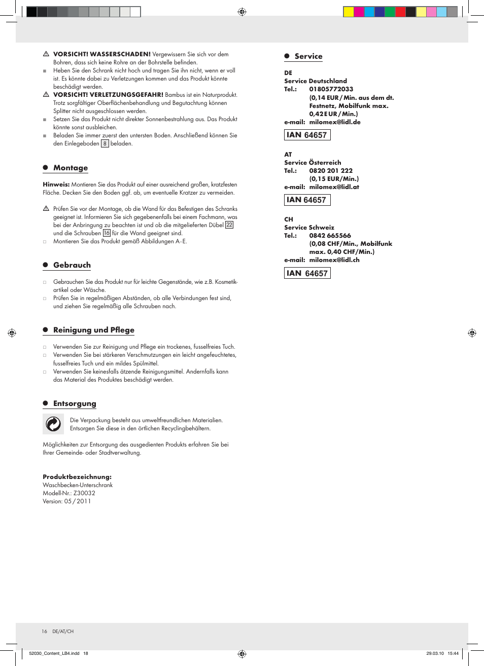 Miomare Z30032 User Manual | Page 14 / 18