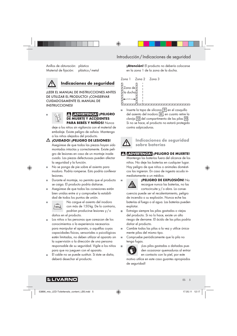 Introducción / indicaciones de seguridad | Miomare Z30397 User Manual | Page 3 / 31
