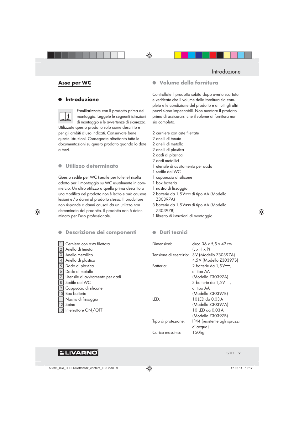 Introduzione | Miomare Z30397 User Manual | Page 7 / 31
