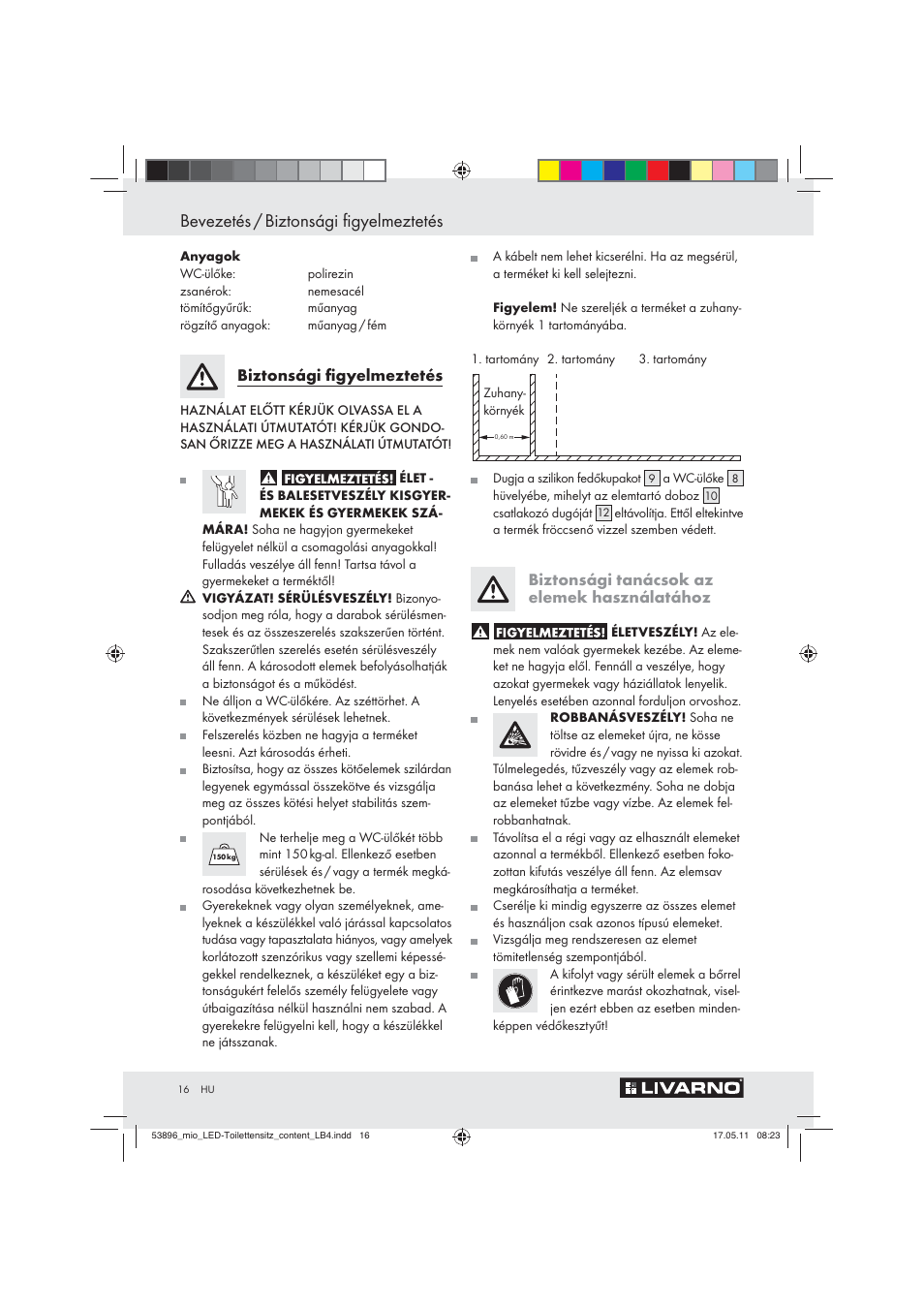 Bevezetés / biztonsági figyelmeztetés | Miomare Z30397 User Manual | Page 14 / 42