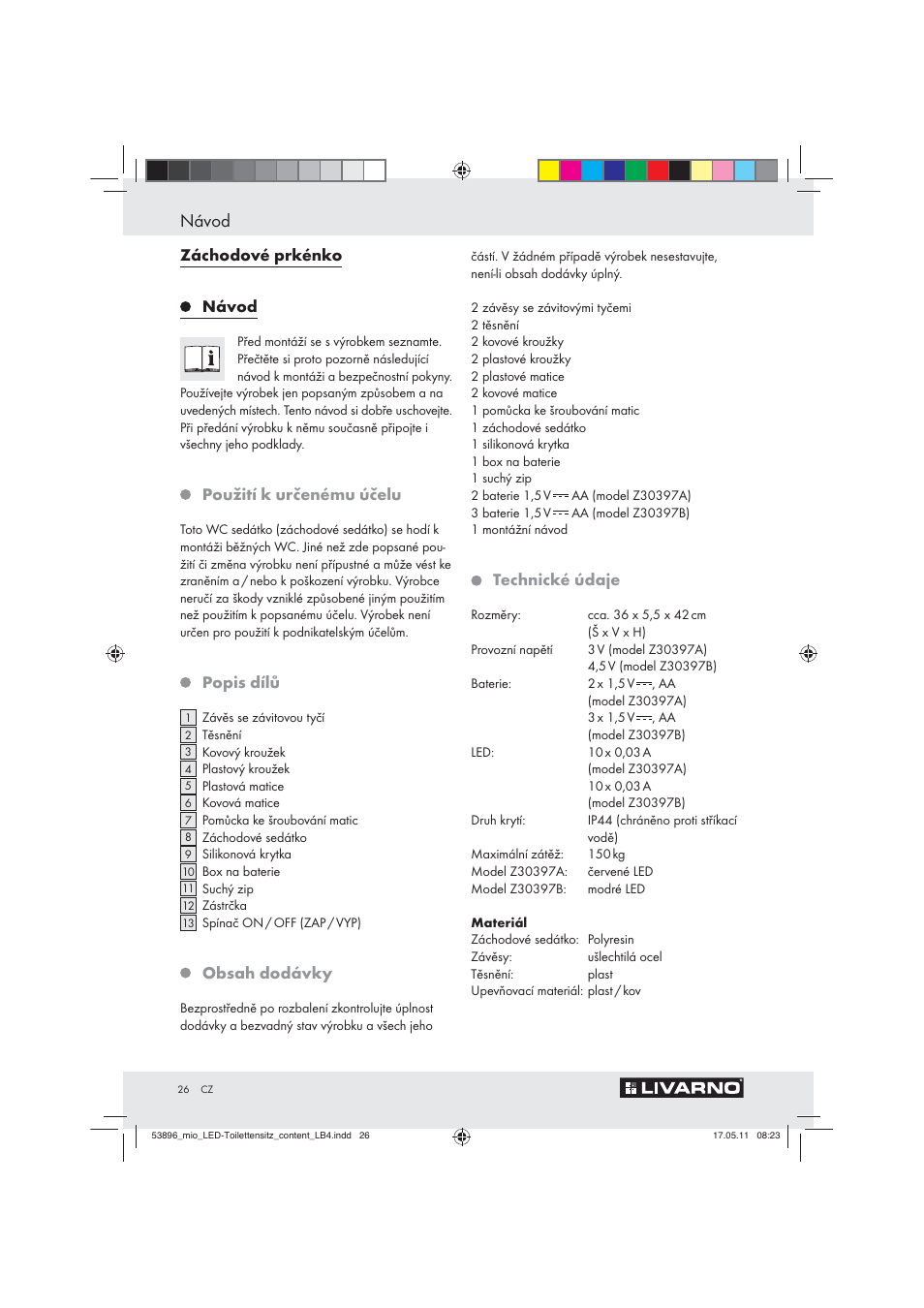 Návod | Miomare Z30397 User Manual | Page 24 / 42