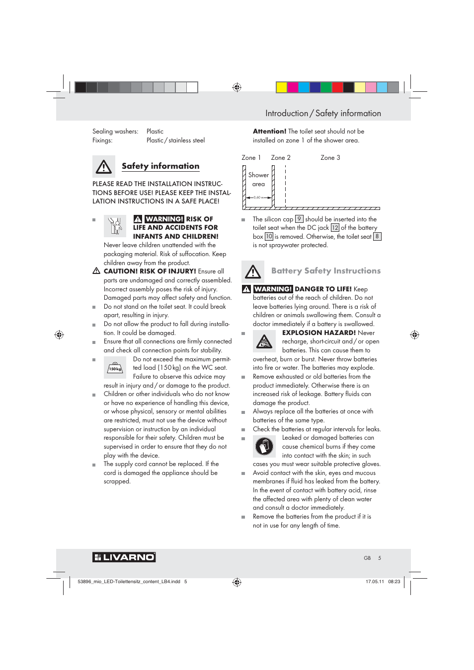 Introduction / safety information | Miomare Z30397 User Manual | Page 3 / 42