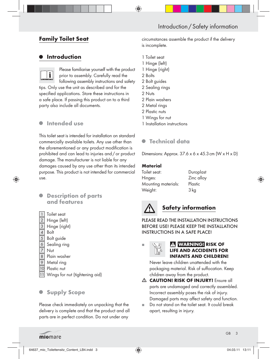 Miomare Z30832 User Manual | 16 pages