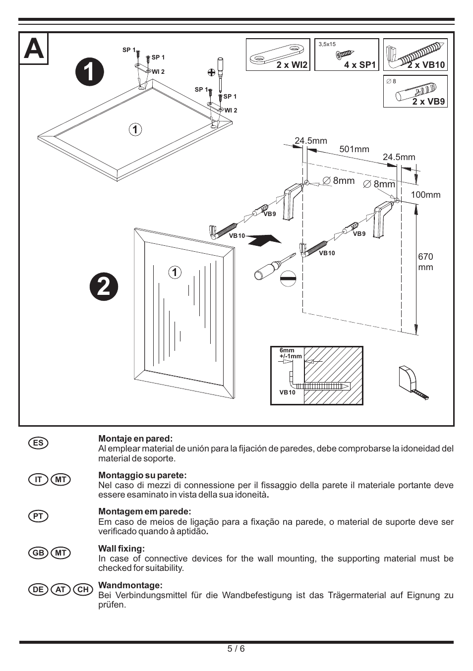 Miomare Spiegel User Manual | Page 5 / 6