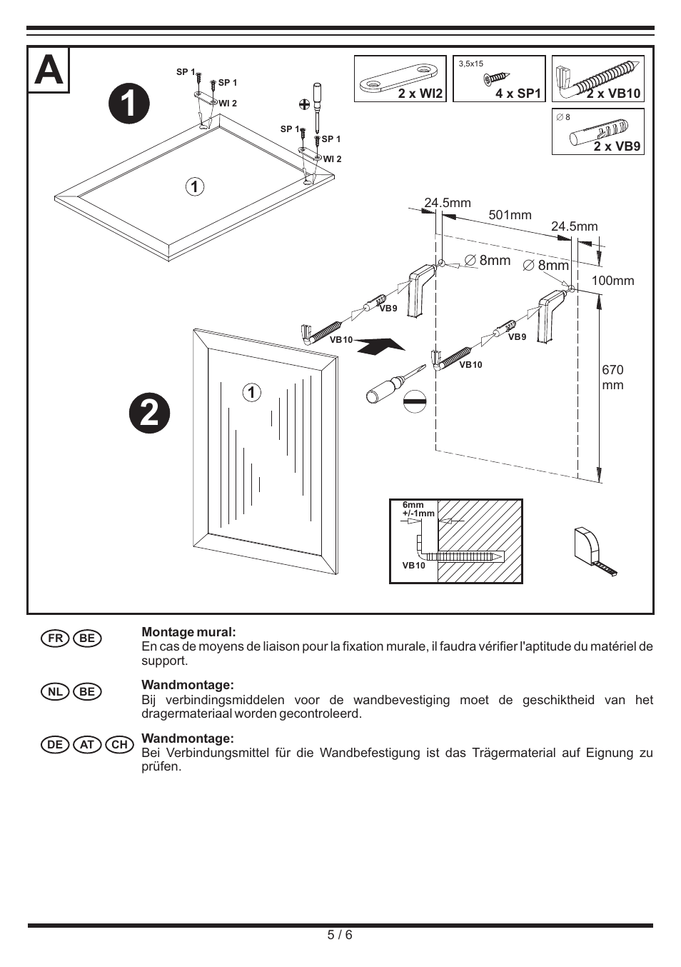 Miomare Spiegel User Manual | Page 5 / 6