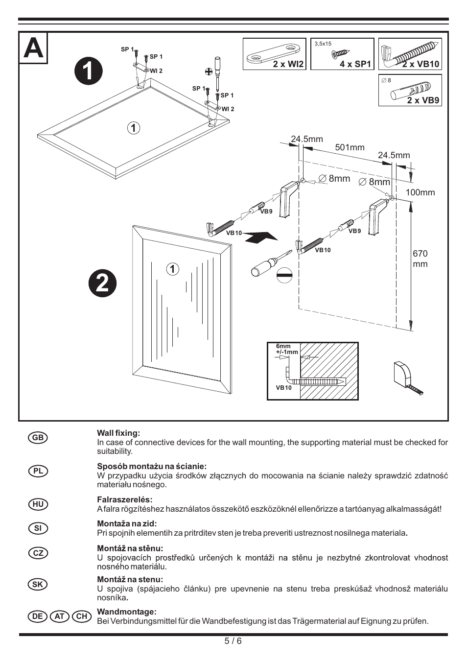Miomare Spiegel User Manual | Page 5 / 6