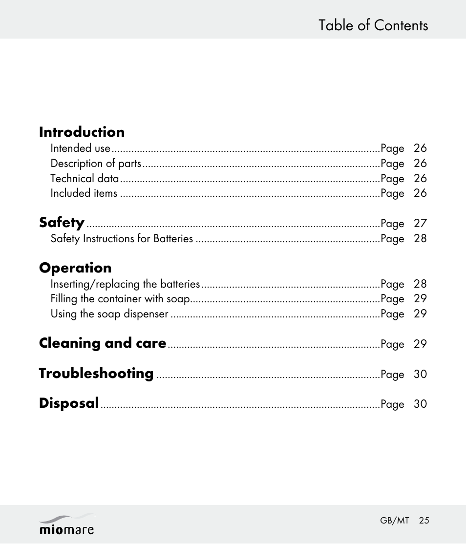 Miomare Z30562 User Manual | Page 25 / 39