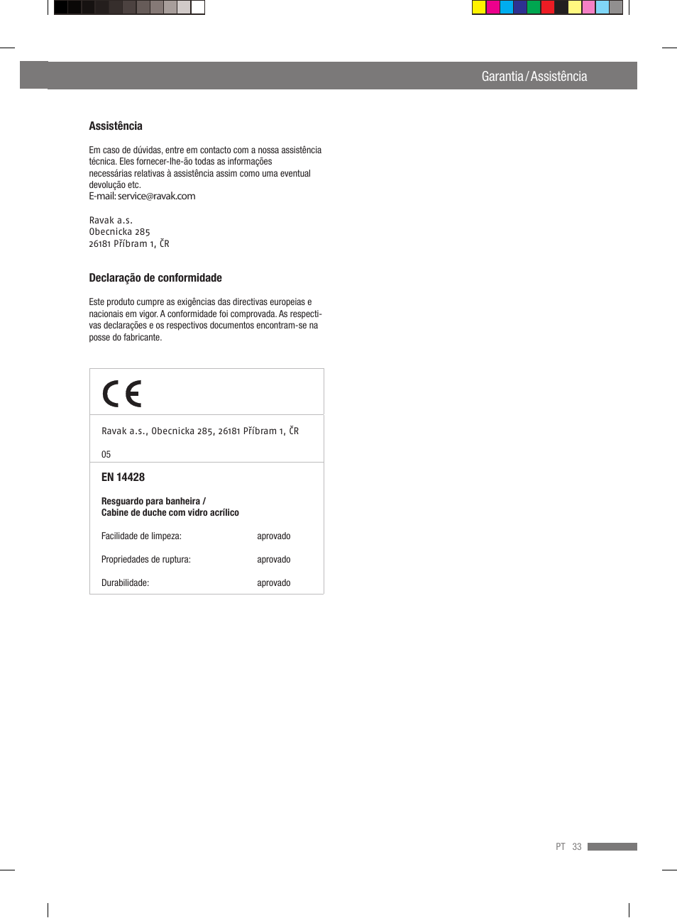 Garantia / assistência | Miomare VS3L User Manual | Page 31 / 70