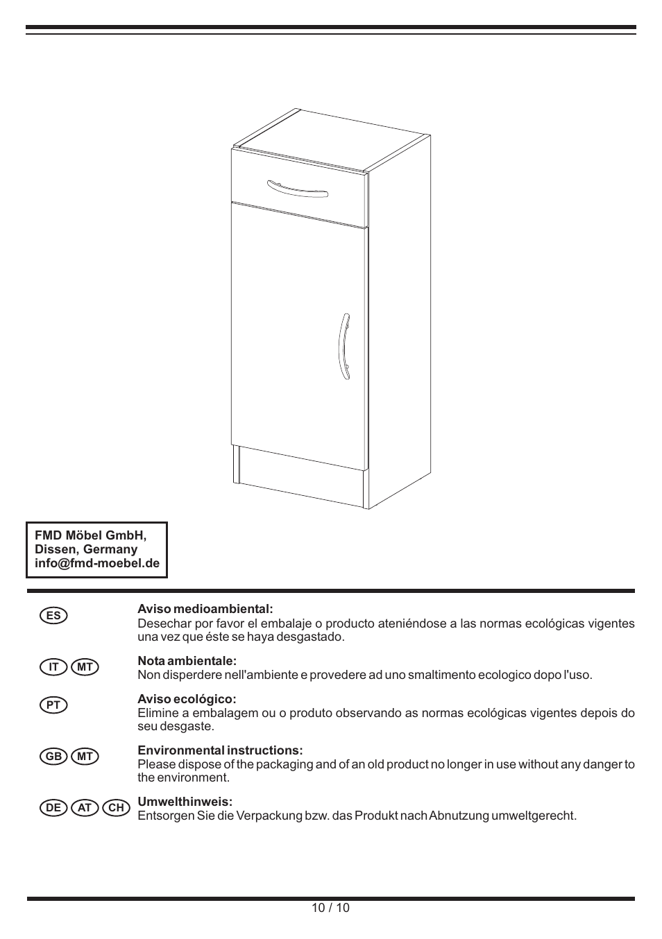 Miomare Side Cabinet User Manual | Page 10 / 10