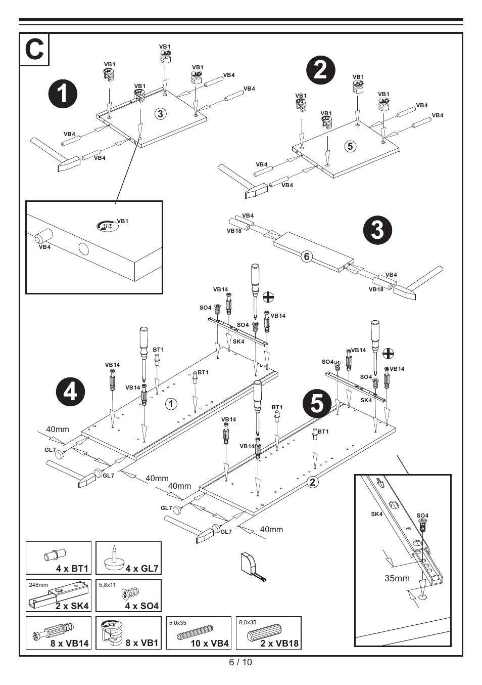 Miomare Side Cabinet User Manual | Page 6 / 10