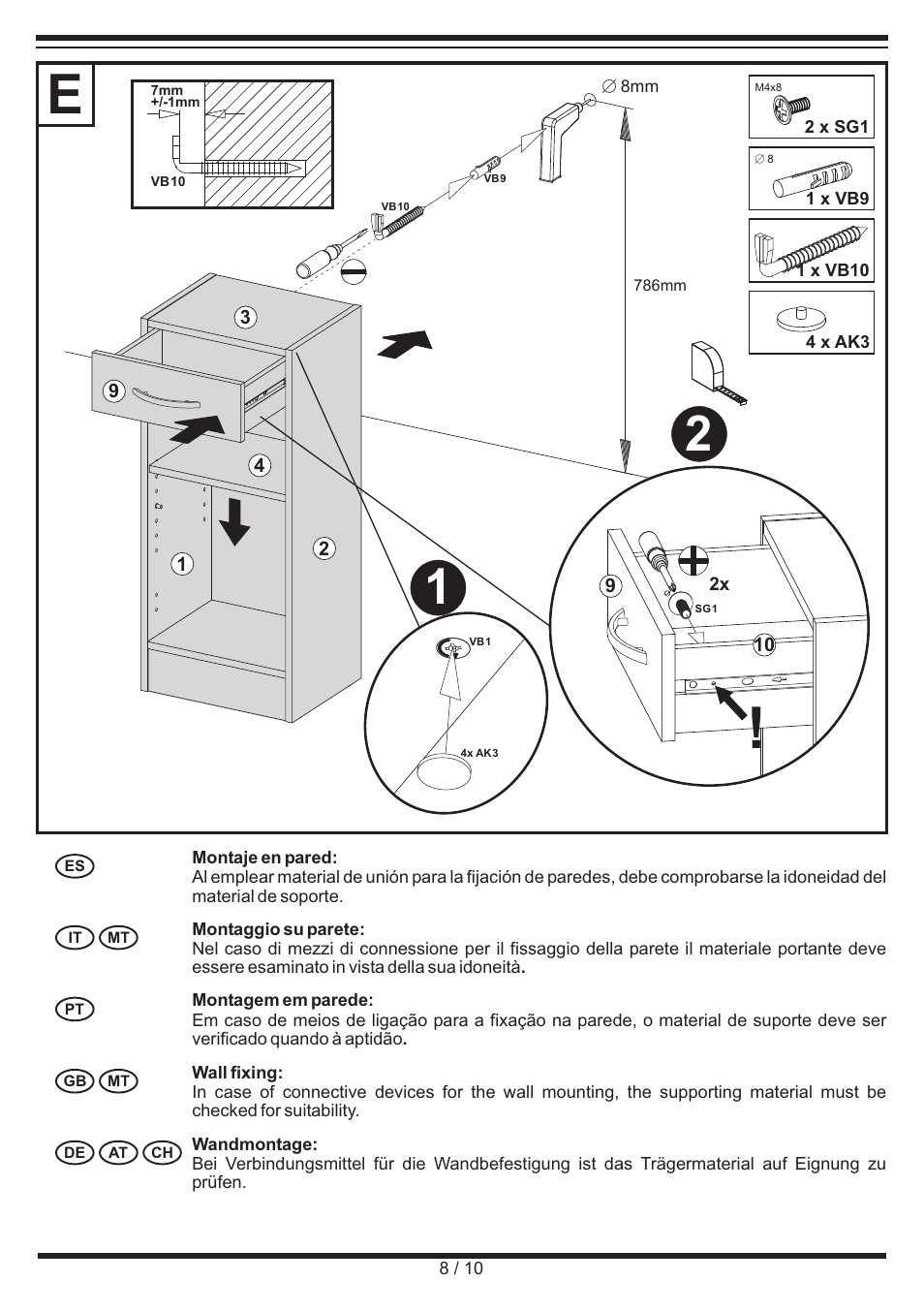 Miomare Side Cabinet User Manual | Page 8 / 10