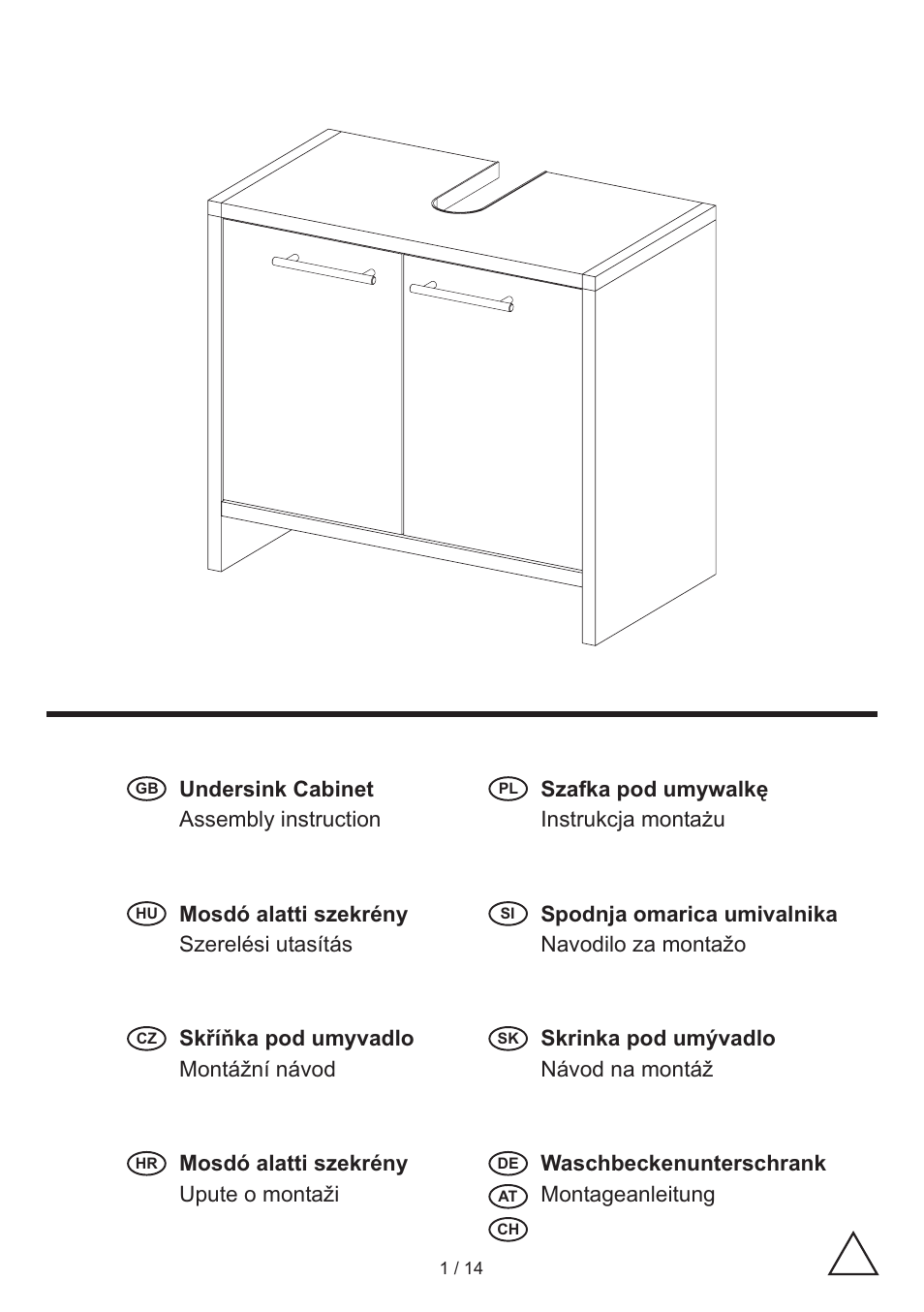 Miomare Under-Sink Bathroom Cabinet User Manual | 14 pages