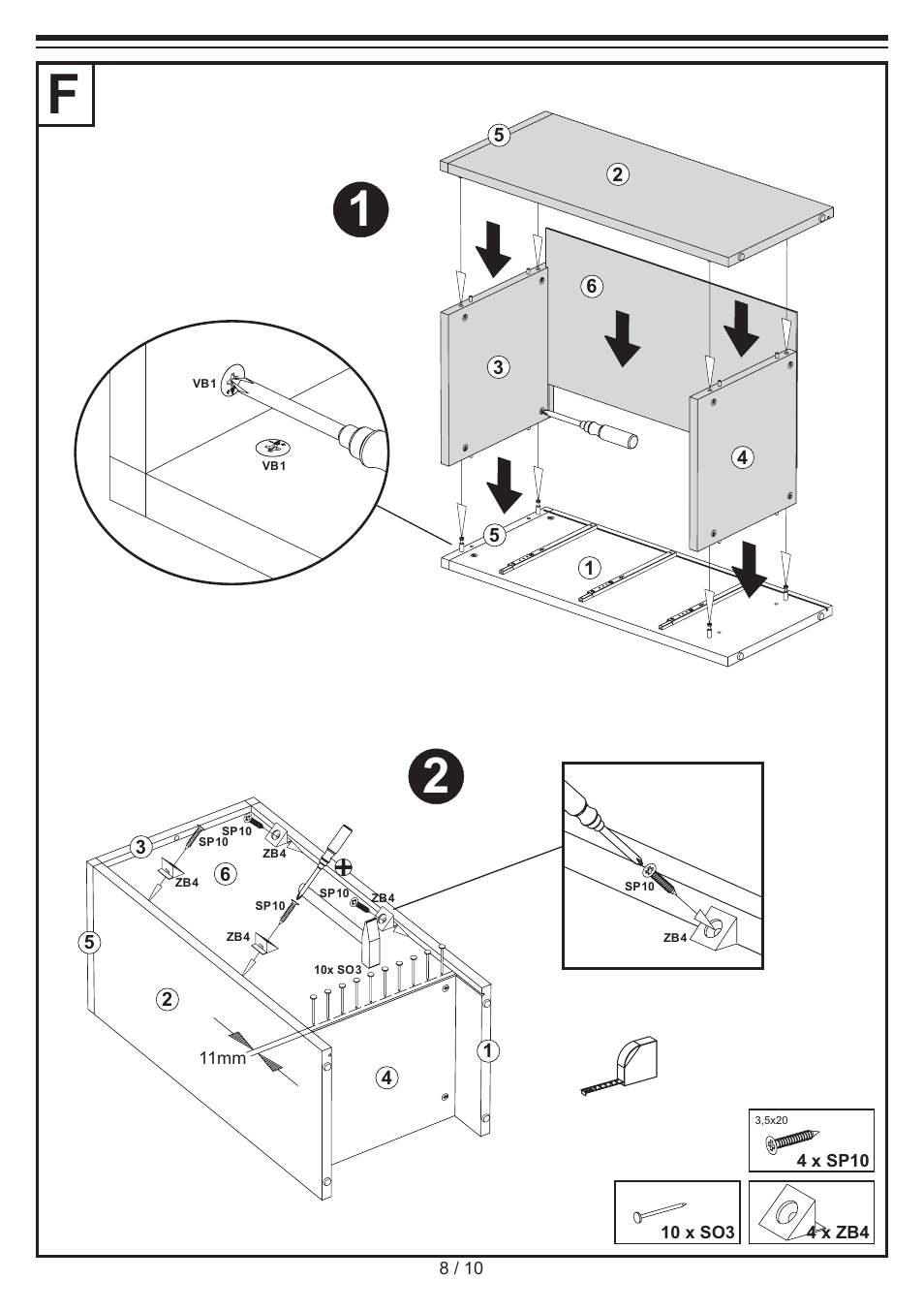 Miomare Bathroom Drawer Unit User Manual | Page 8 / 10