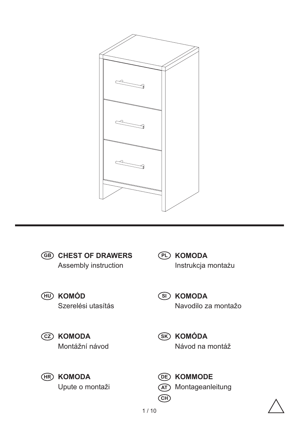 Miomare Bathroom Drawer Unit User Manual | 10 pages