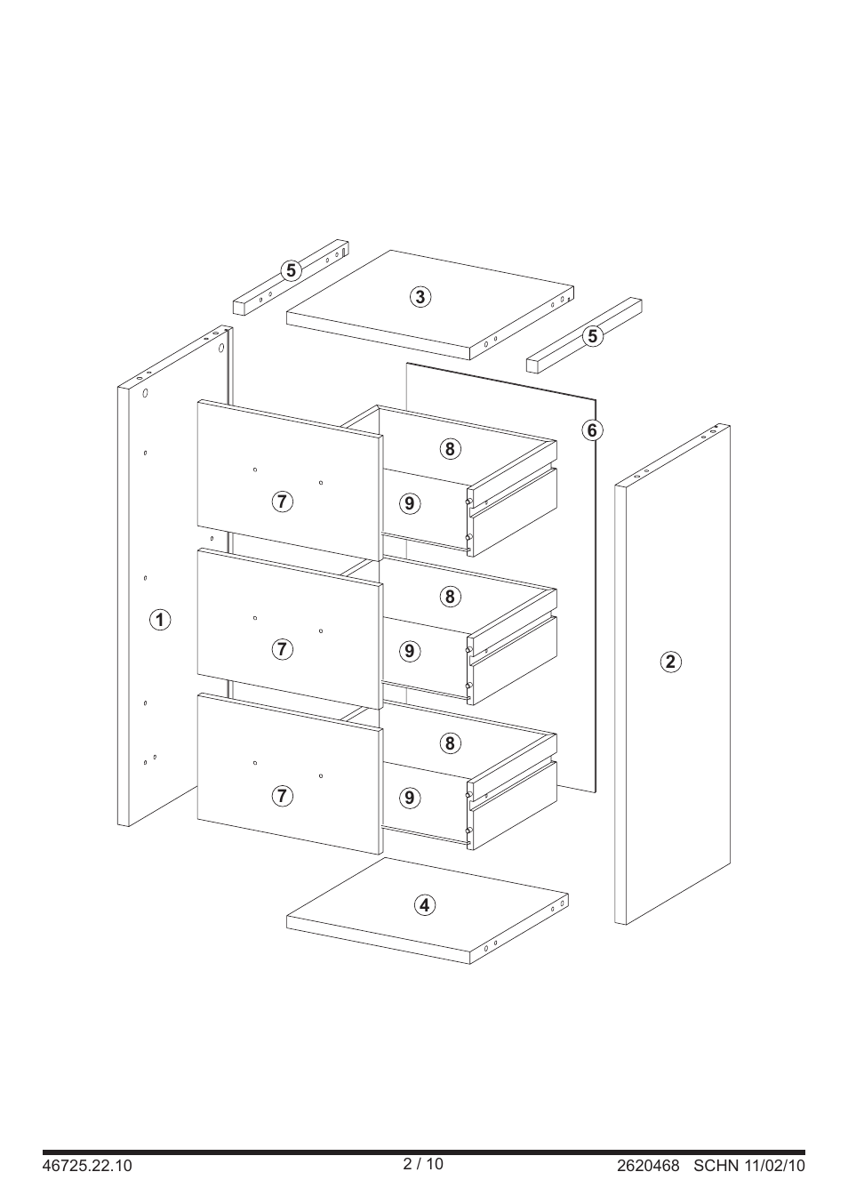 Miomare Bathroom Drawer Unit User Manual | Page 2 / 10