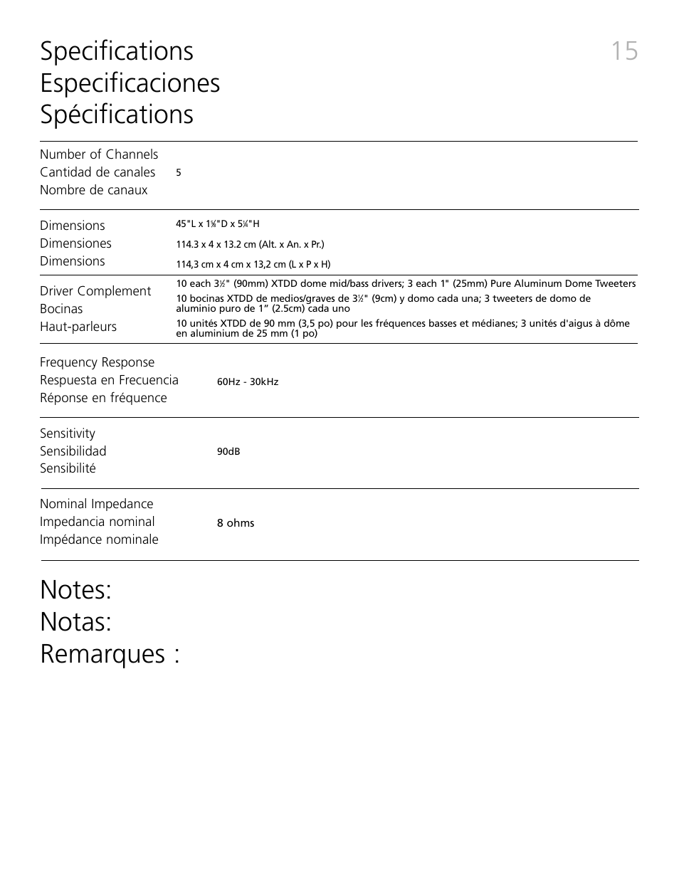 Definitive Technology MYTHOS XTR-SSA5 User Manual | Page 15 / 16